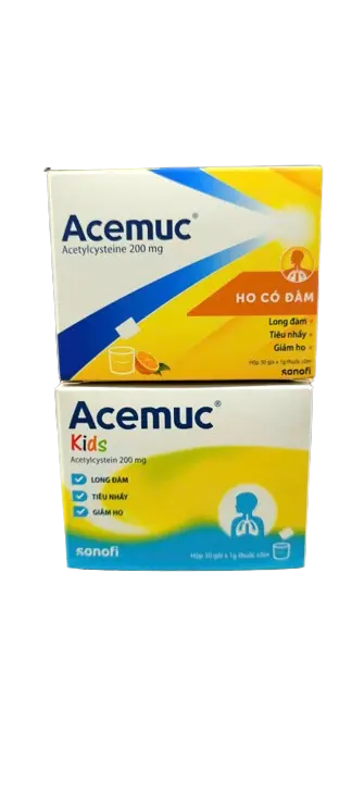 Acemuc Acetylcystein 200mg hộp 30 gói Sanofi