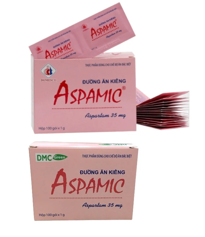 Aspamic đường ăn kiêng hộp 100 gói x 1g Domesco