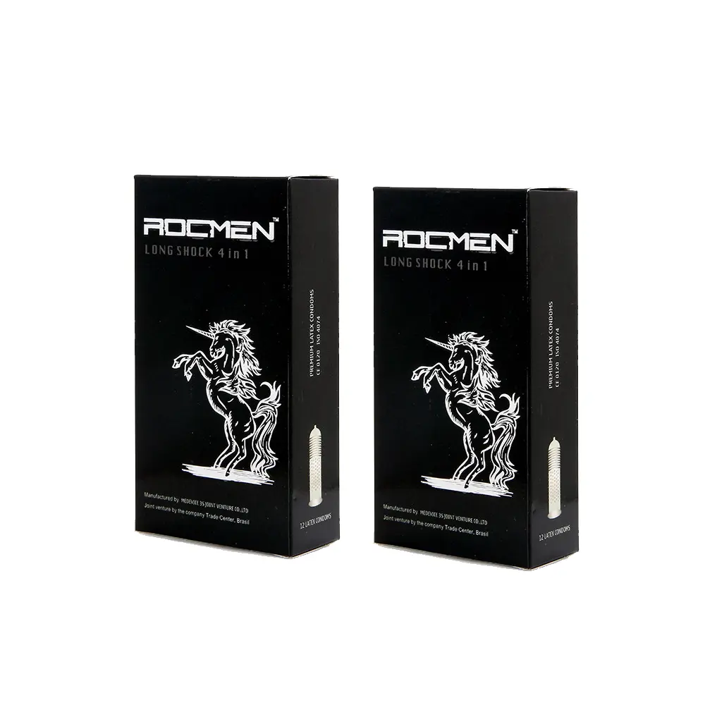 Bao cao su Rocmen đen hộp 12 cái Medevice 3S