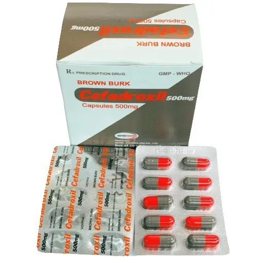 Cefadroxil 500mg Brown Burk hộp 10 vỉ x 10 viên nang Nutri - Pharma USA