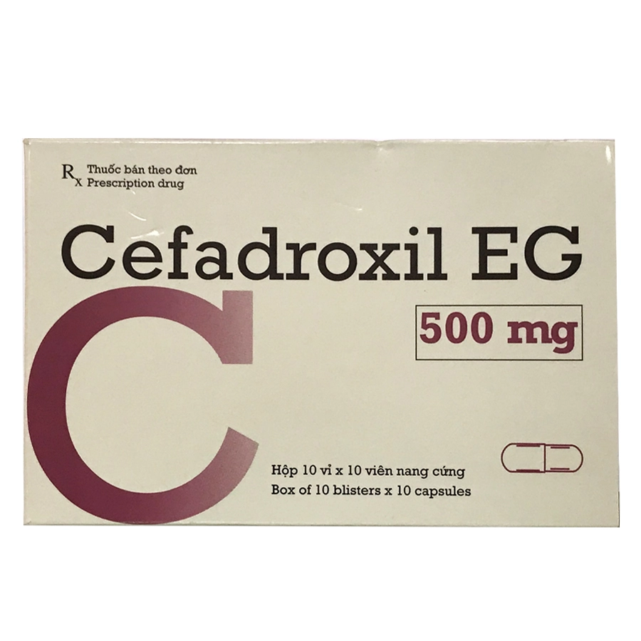 Cefadroxil EG 500mg hộp 10 vỉ x 10 viên nang Pymepharco