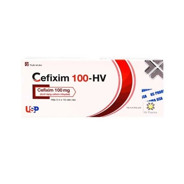 Cefixim 100mg hộp 3 vỉ x 10 viên nén USP