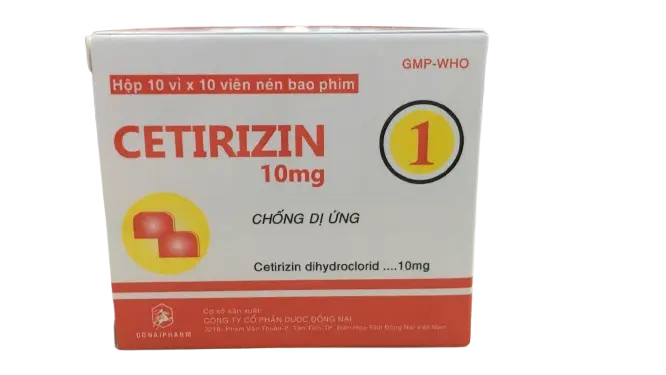 Cetirizine 10mg hộp 10 vỉ x 10 viên Đồng nai