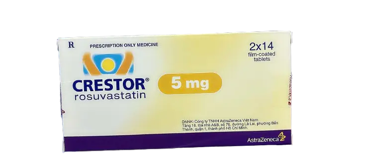 Crestor rosuvastatin 5mg hộp 2 vỉ x 14 viên nén Astra