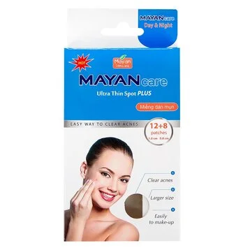 Dán mụn Mayan care Ultra Thin Spot Plus hộp 20 miếng xanh Hàn Quốc