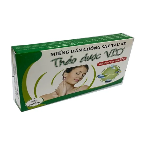 Dán say xe thảo dược VIO hộp 2 miếng Thái Lan