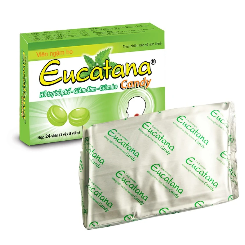 Eucatana Candy ngậm ho hộp 3 vỉ x 8 viên Tanaphar