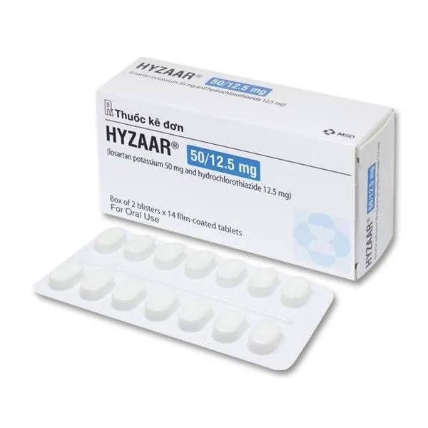 Hyzaar 50/12.5mg hộp 2 vỉ x 14 viên nén Anh