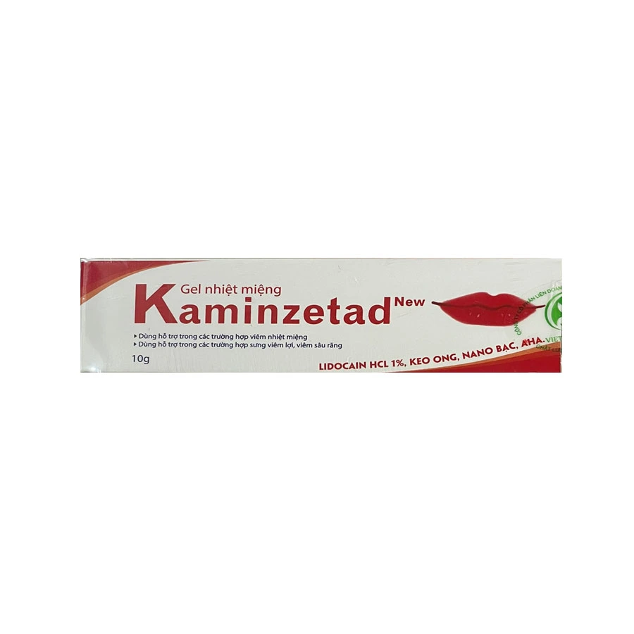 Kaminzetad New gel nhiệt miệng hộp 1 tuýp 10g Hadophar