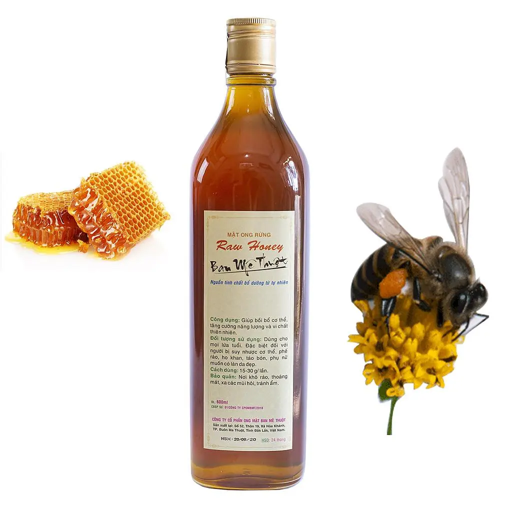 Mật ong rừng Ban Mê Thuột lọ 600ml