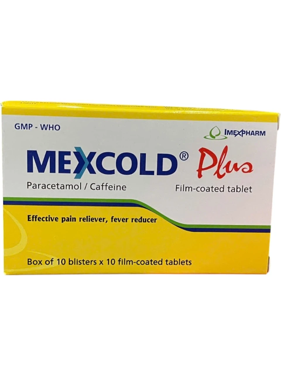 Mexcold Plus hộp 10 vỉ x 10 viên nén dài Imexpharm