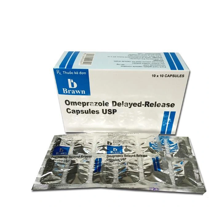 Omeprazole Delayed-Release 20mg hộp 10 vỉ x 10 viên nén Brawn
