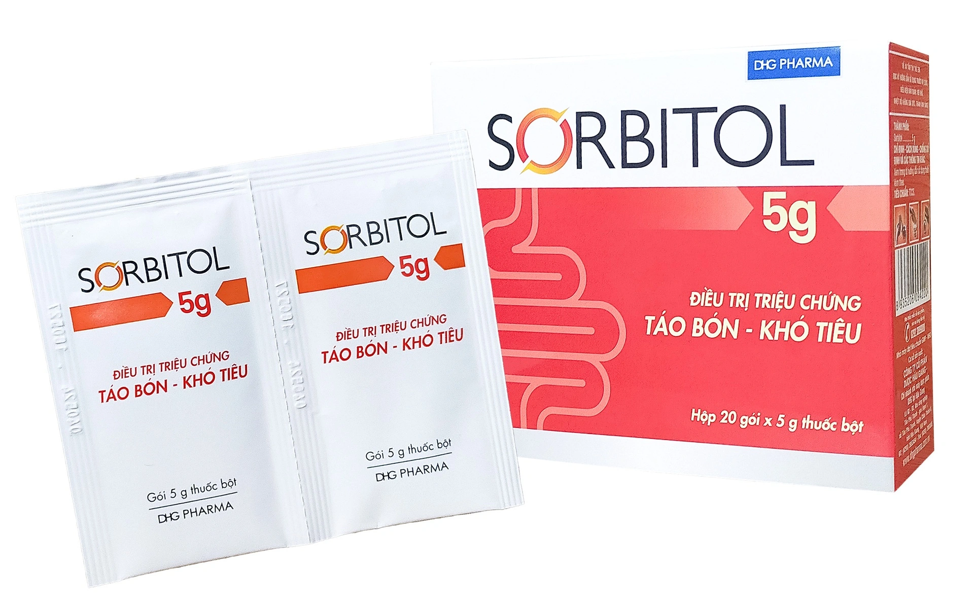 Sorbitol hộp 20 gói x 5g DHG Hậu Giang