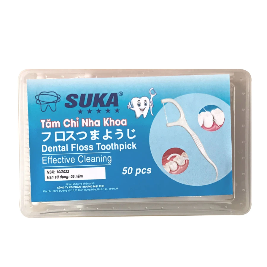 Tăm chỉ nha khoa hộp 50 chiếc Suka