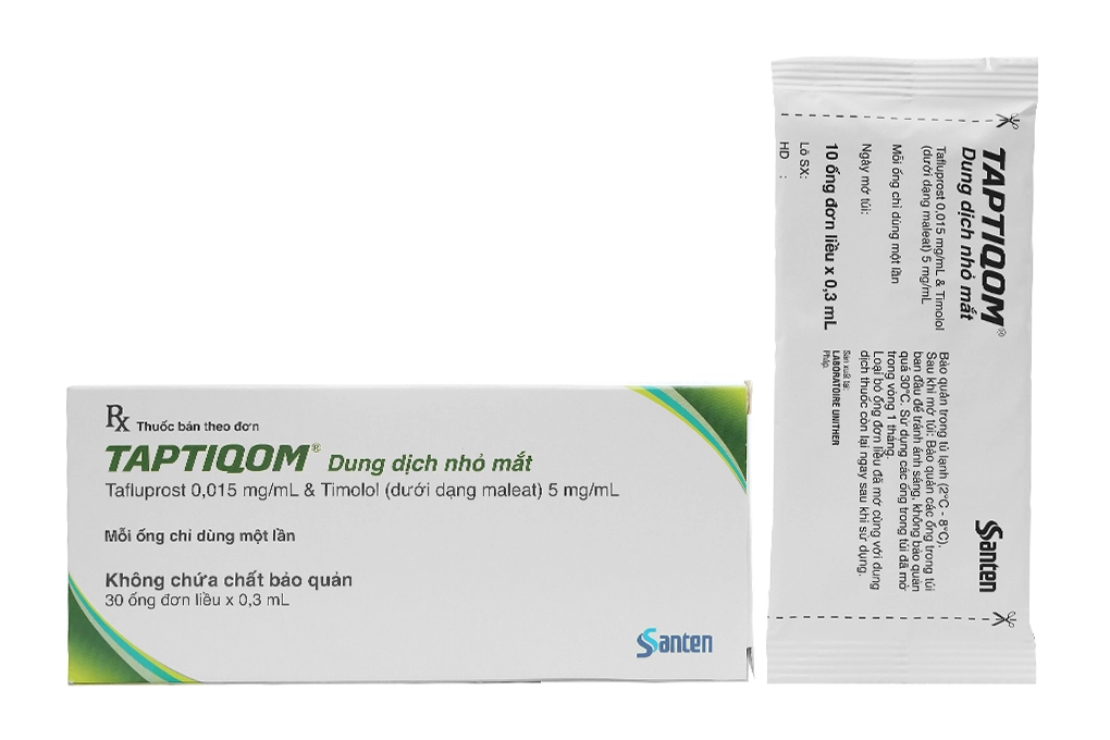 Dung dịch nhỏ mắt Tatiqom hộp 30 ống x 0.3ml Santen